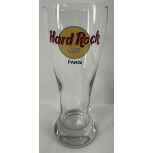 Hard Rock Cafe Paris 20oz Pilsner Beer Glass 8.5" Tall Collectible Barware